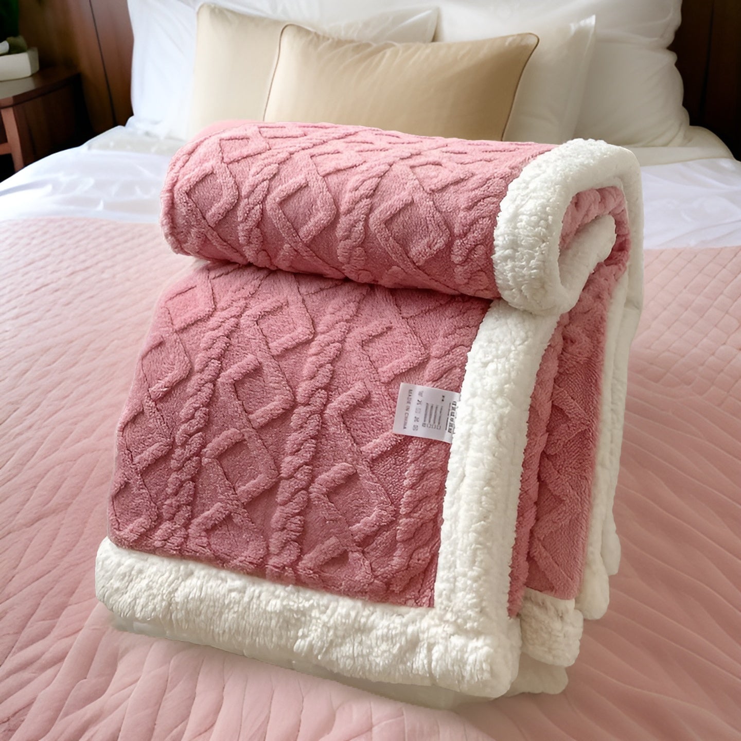 Cozy Cuddle - Couverture en cachemire polaire double face pour des nuits chaleureuses et stylées