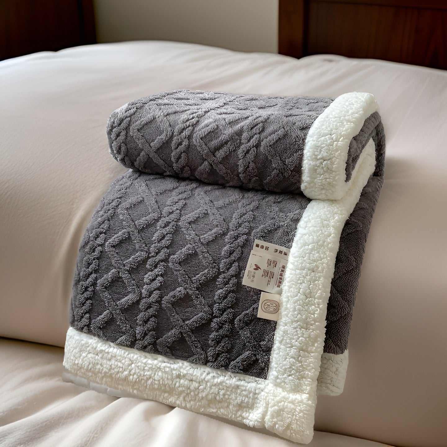 Cozy Cuddle - Couverture en cachemire polaire double face pour des nuits chaleureuses et stylées