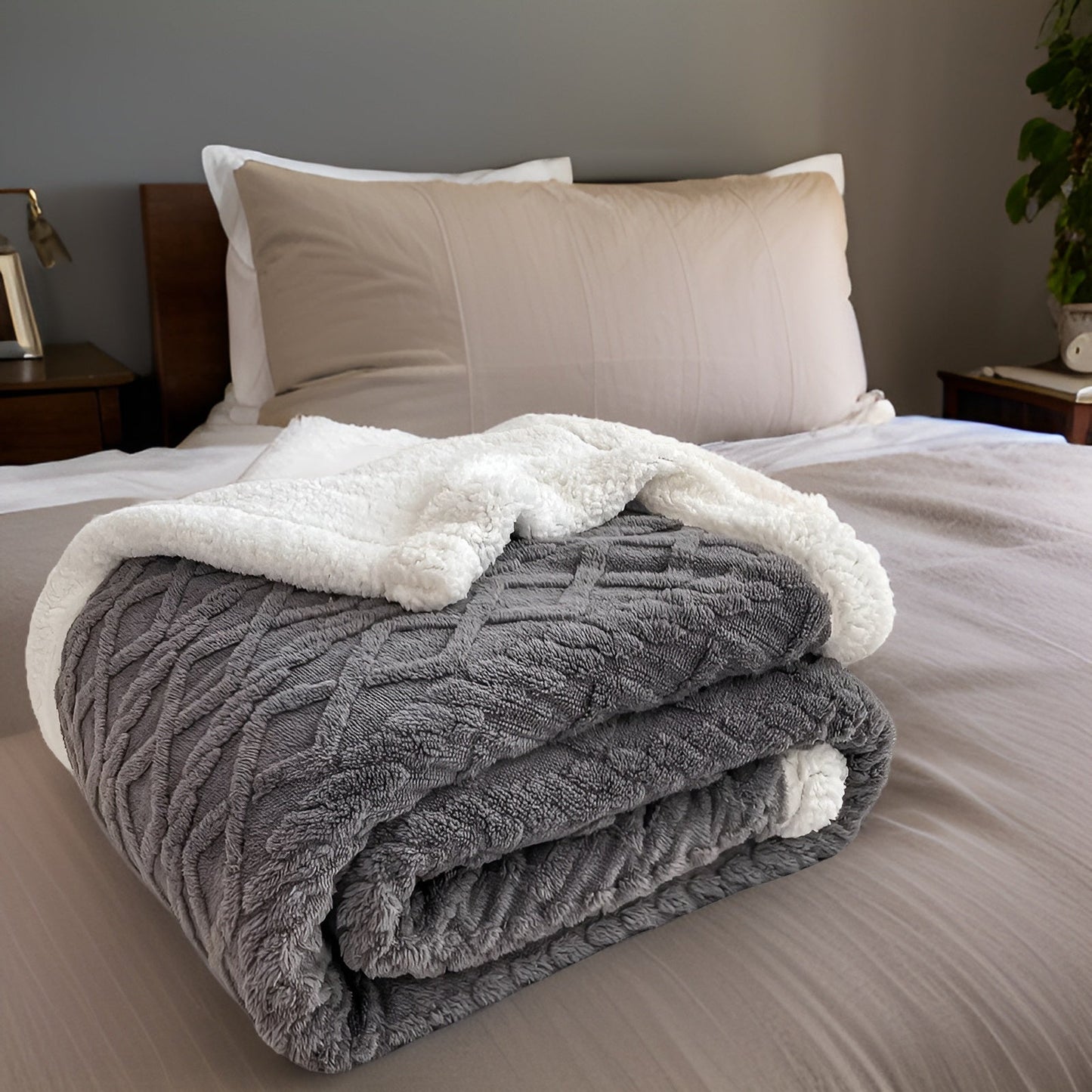 Cozy Cuddle - Couverture en cachemire polaire double face pour des nuits chaleureuses et stylées