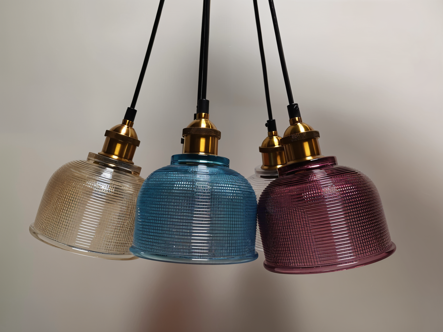 VerreSonore – Suspension rétro en cloche colorée