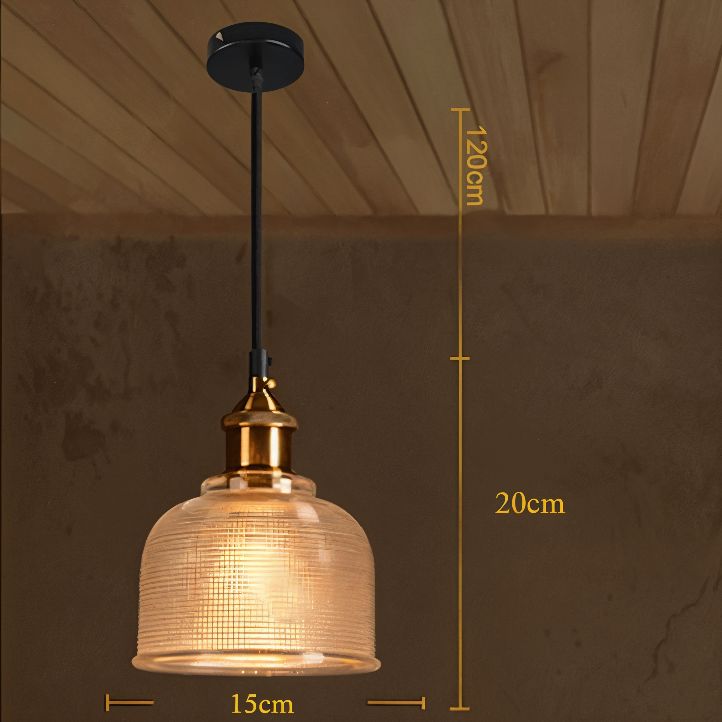 VerreSonore – Suspension rétro en cloche colorée
