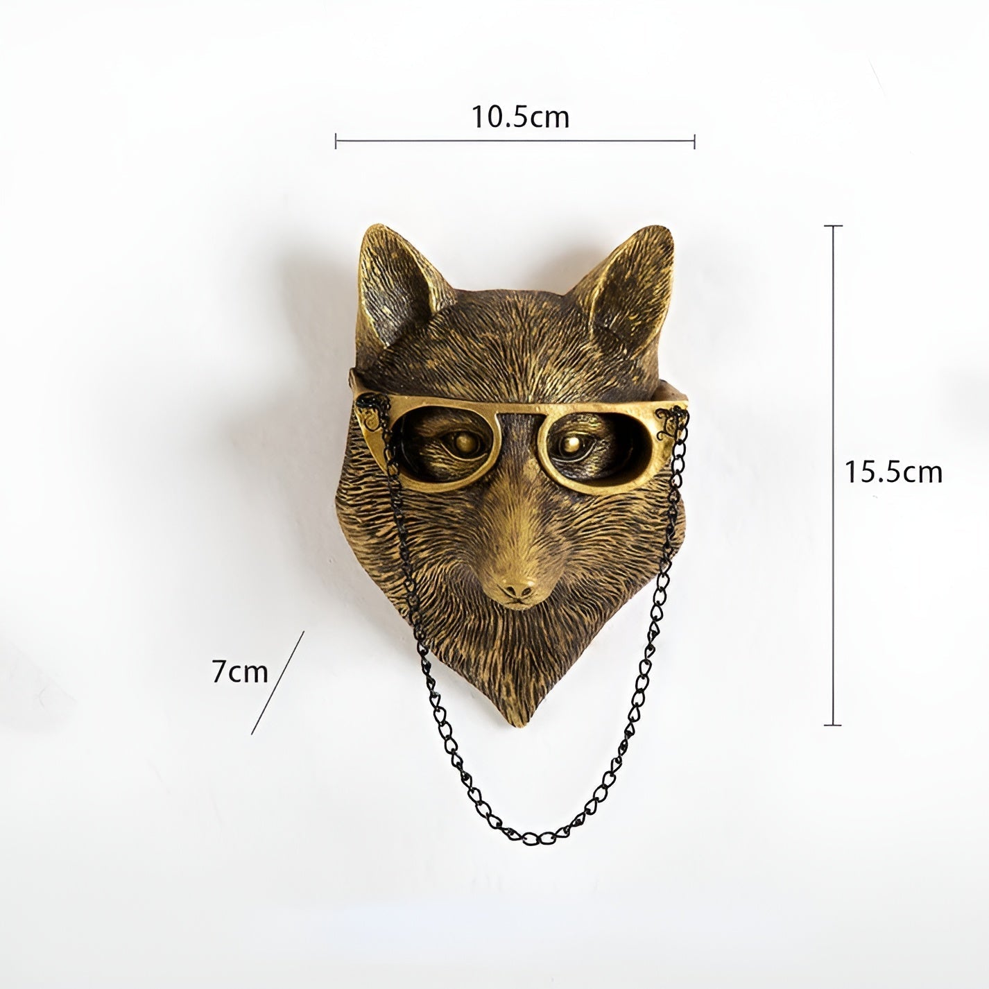 Tête D'Animal Décorative En Finition Bronze Antique