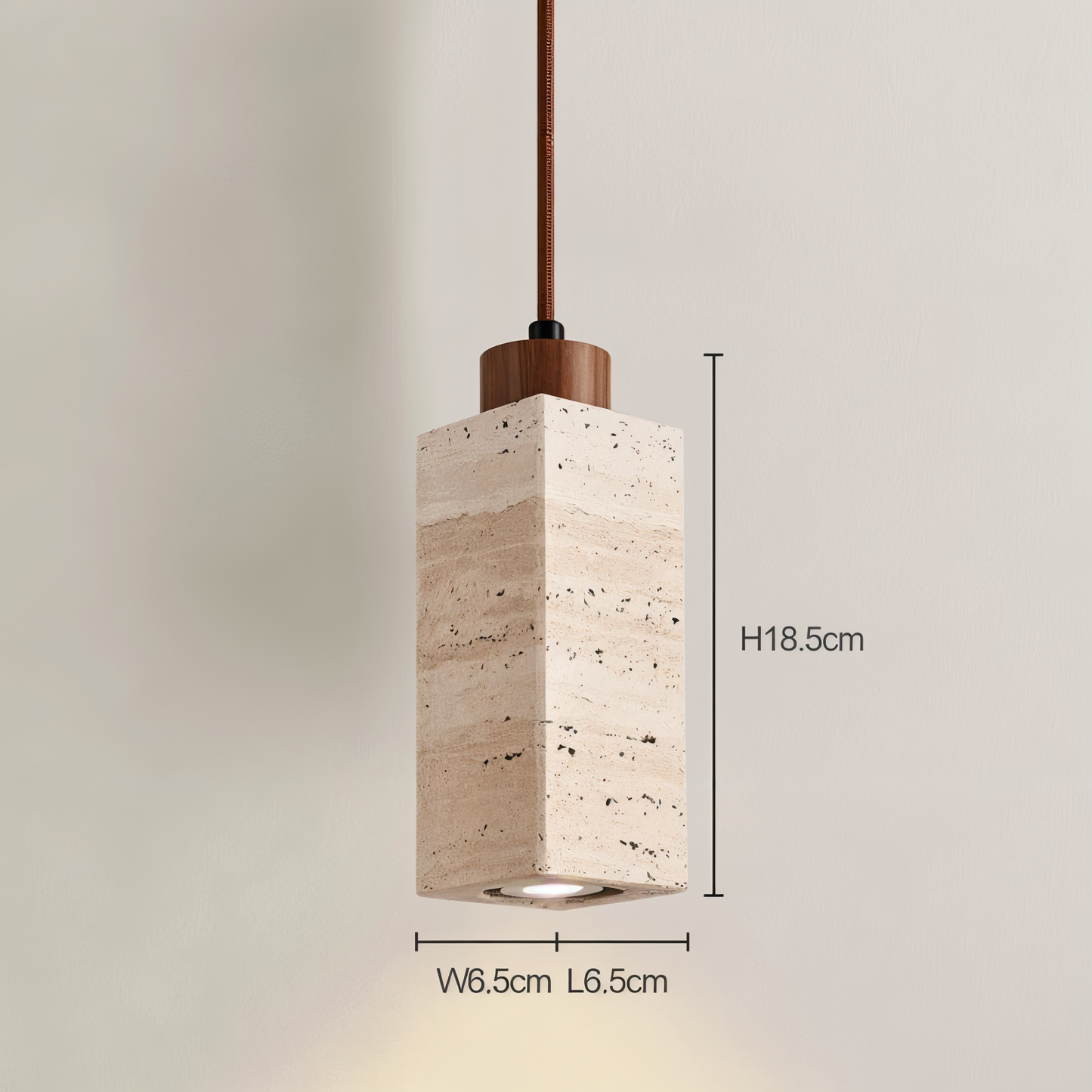 MarbreRayon – Plafonnier cylindrique en marbre élégant