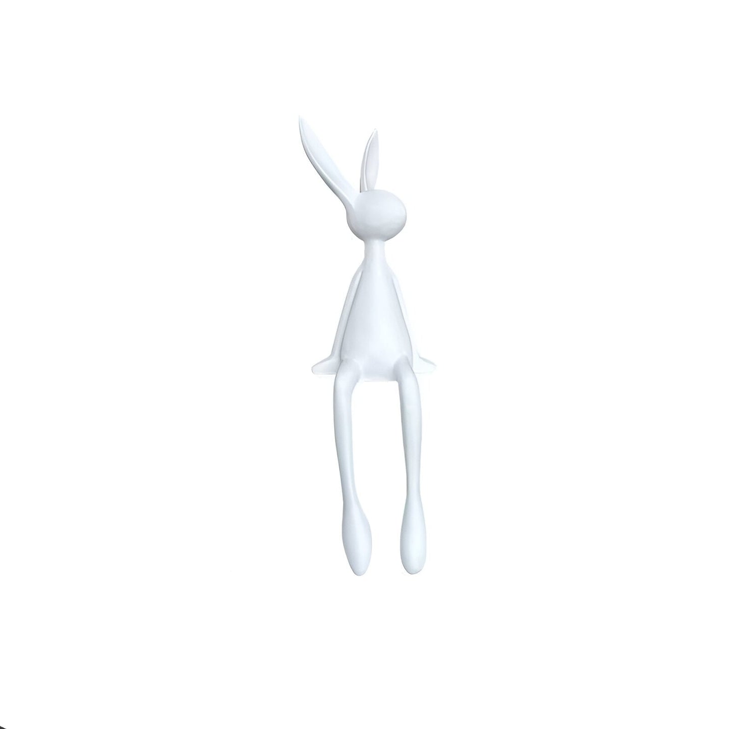 ResinLux Lapin de Pâques - Décoration moderne en résine noir/blanc/bleu