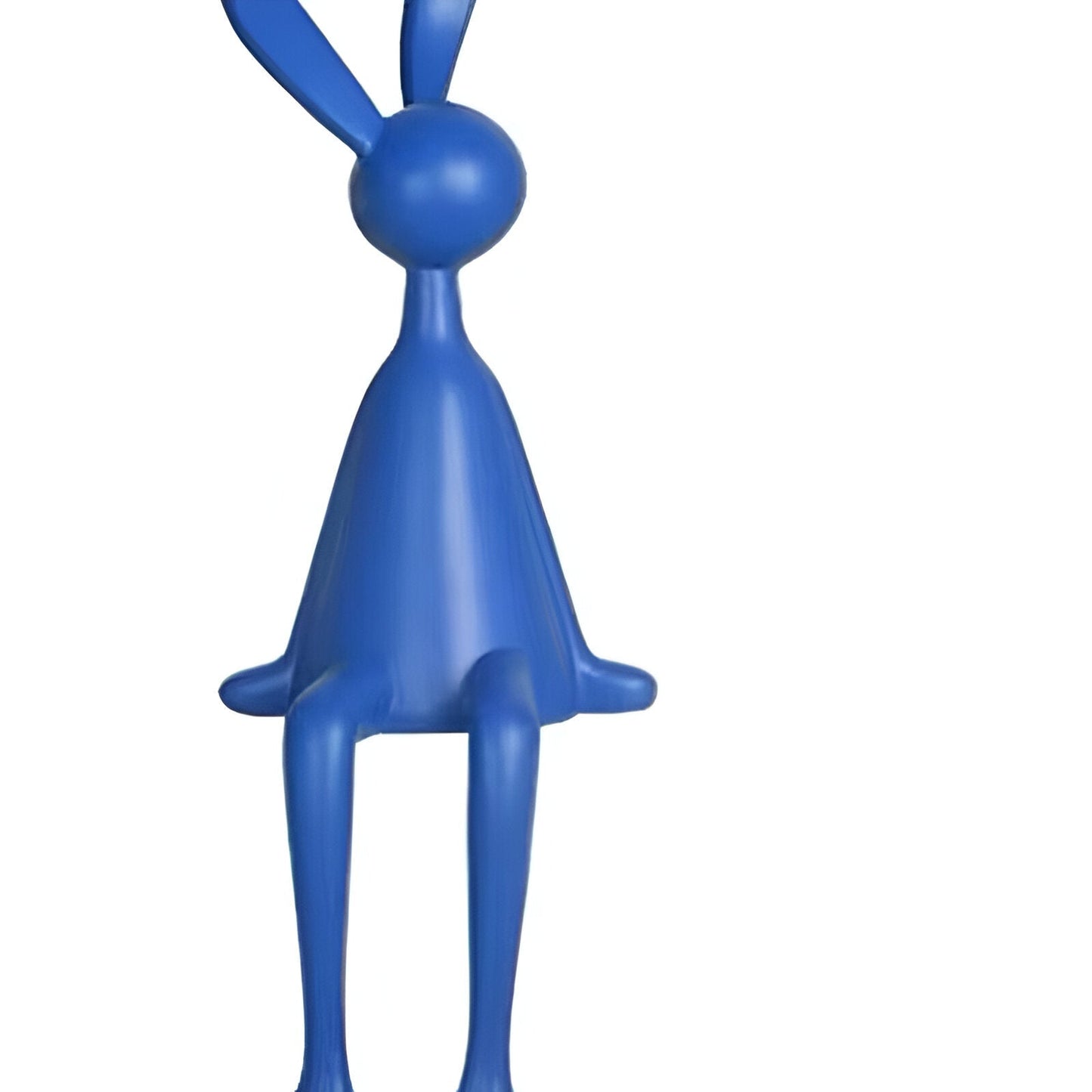 ResinLux Lapin de Pâques - Décoration moderne en résine noir/blanc/bleu