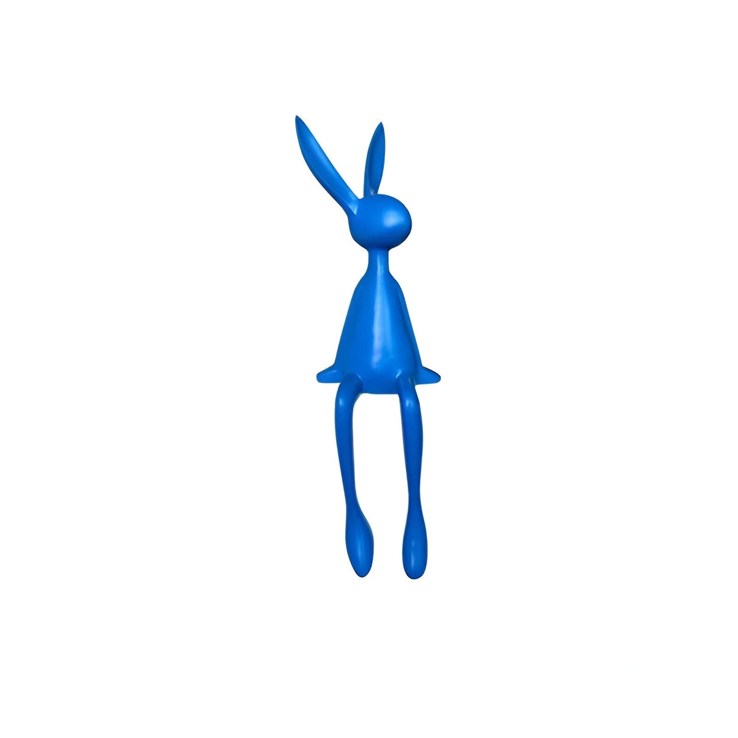 ResinLux Lapin de Pâques - Décoration moderne en résine noir/blanc/bleu