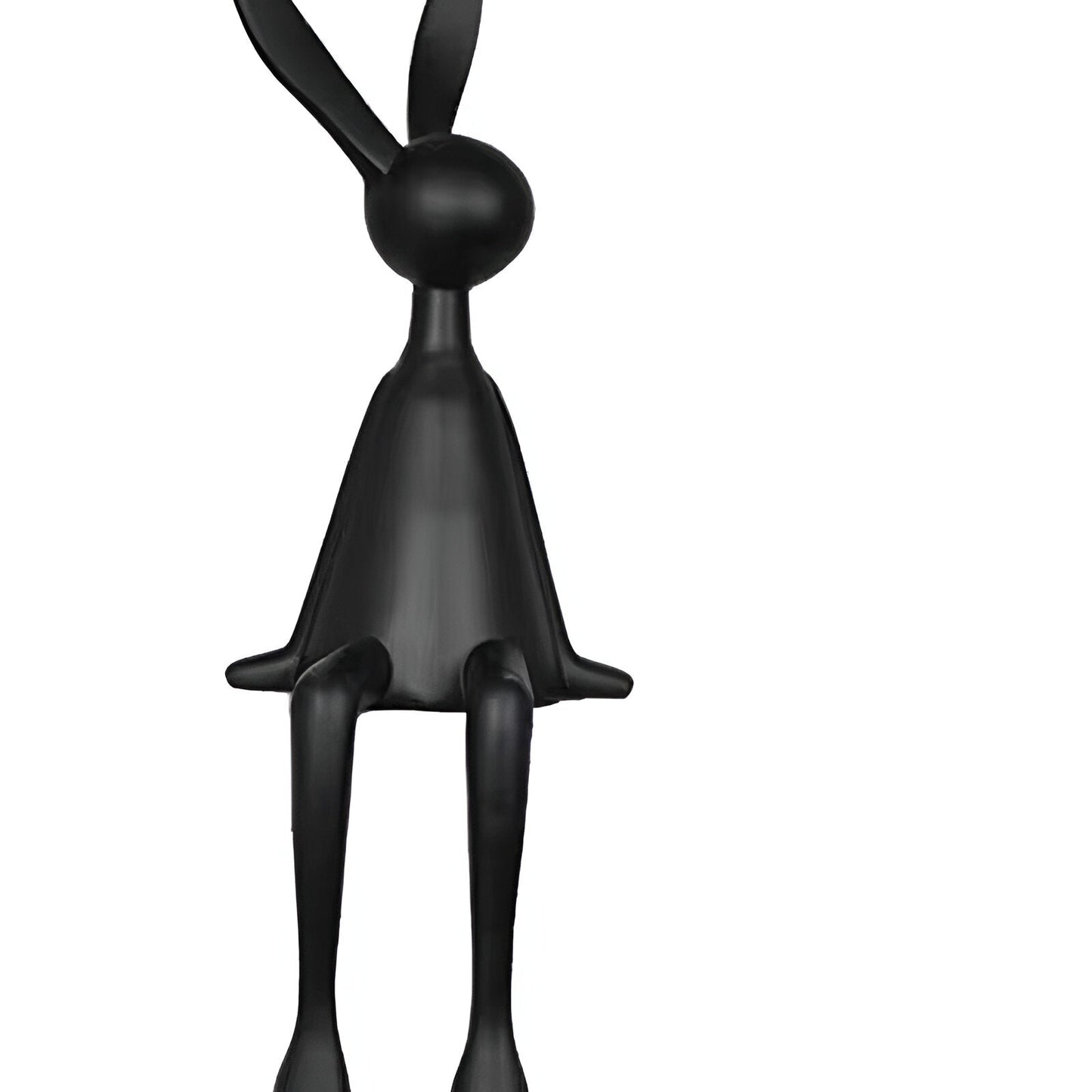 ResinLux Lapin de Pâques - Décoration moderne en résine noir/blanc/bleu