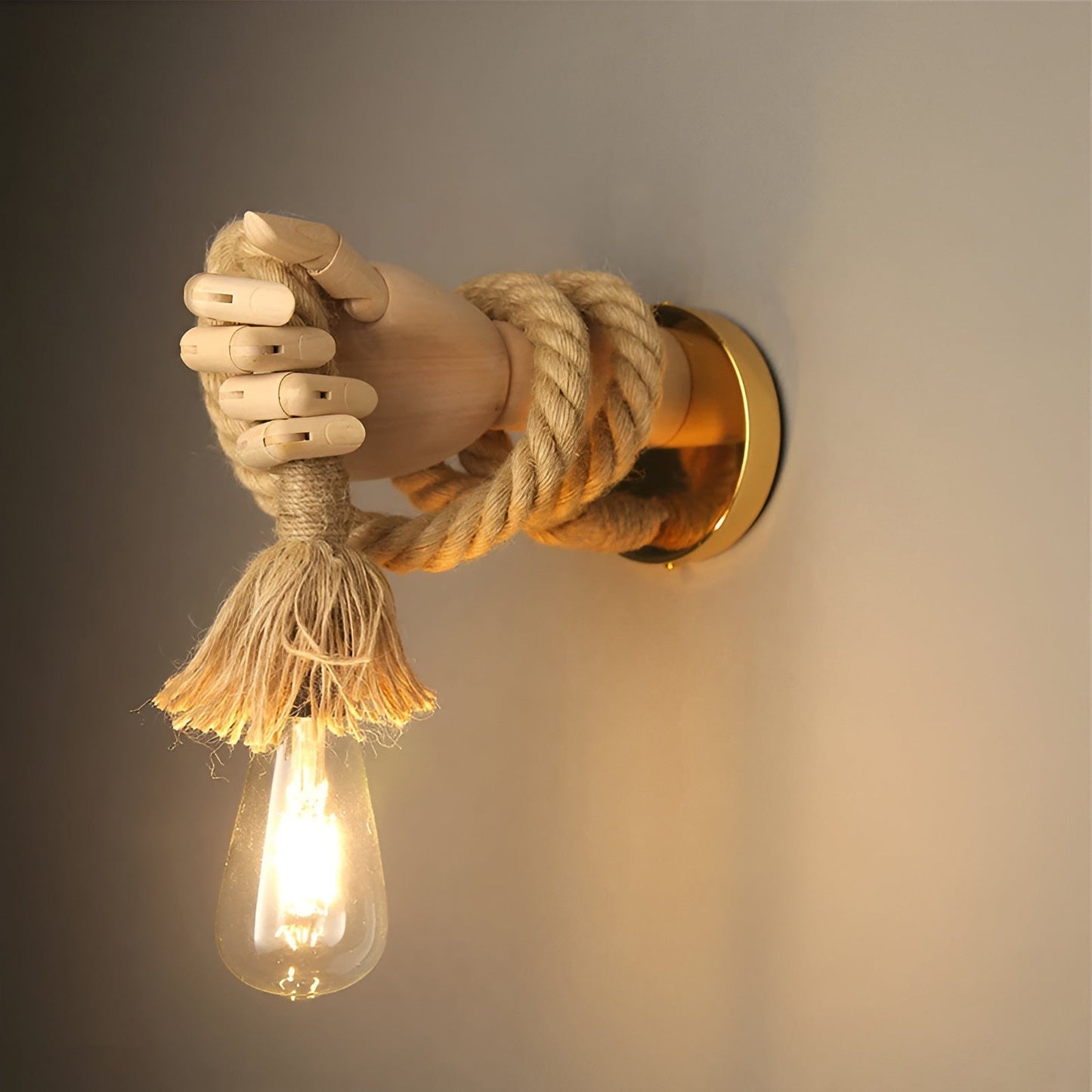 Sarina – Applique murale en corde de chanvre fait main