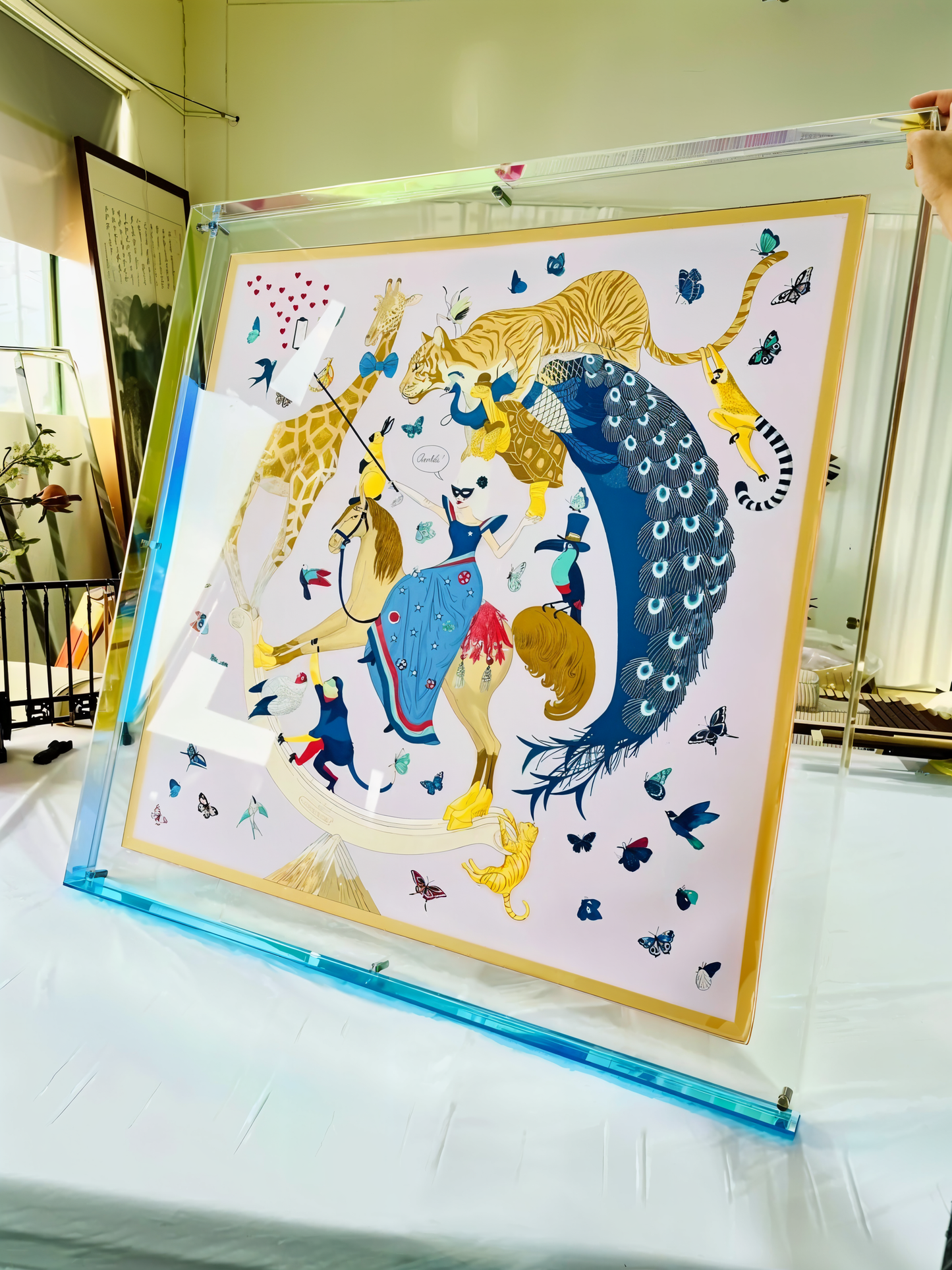 VividAcryl - Cadre photo flottant en acrylique style néon des années 80