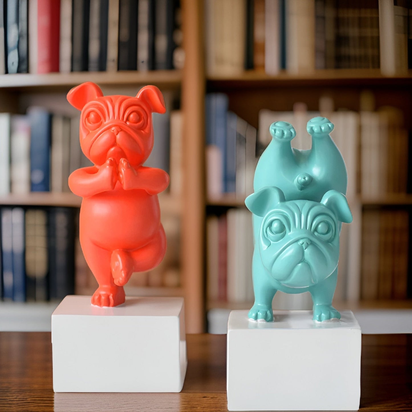 Yoga Bulldog Zen – Figurine de bouledogue en posture de yoga pour une touche ludique