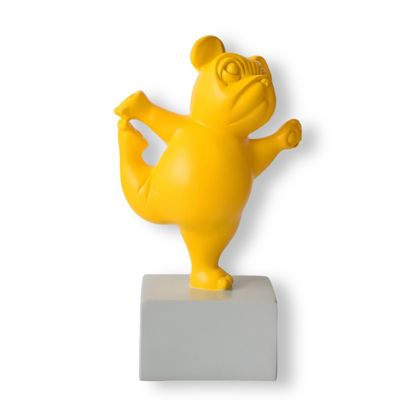 Yoga Bulldog Zen – Figurine de bouledogue en posture de yoga pour une touche ludique