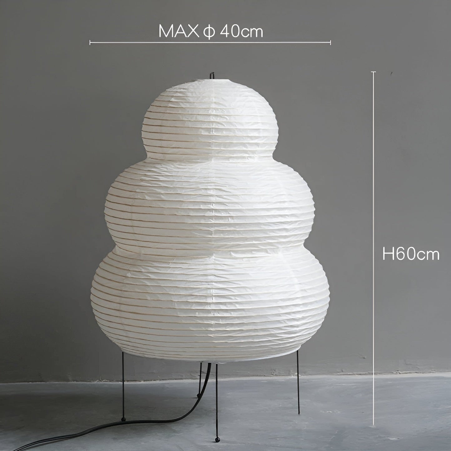 Lumiere Zen – Lampadaire en papier de riz style japonais
