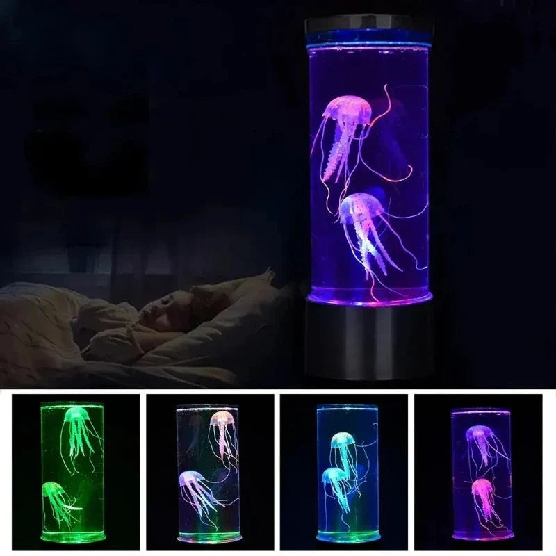 Lampe LED méduse à changement de couleur
