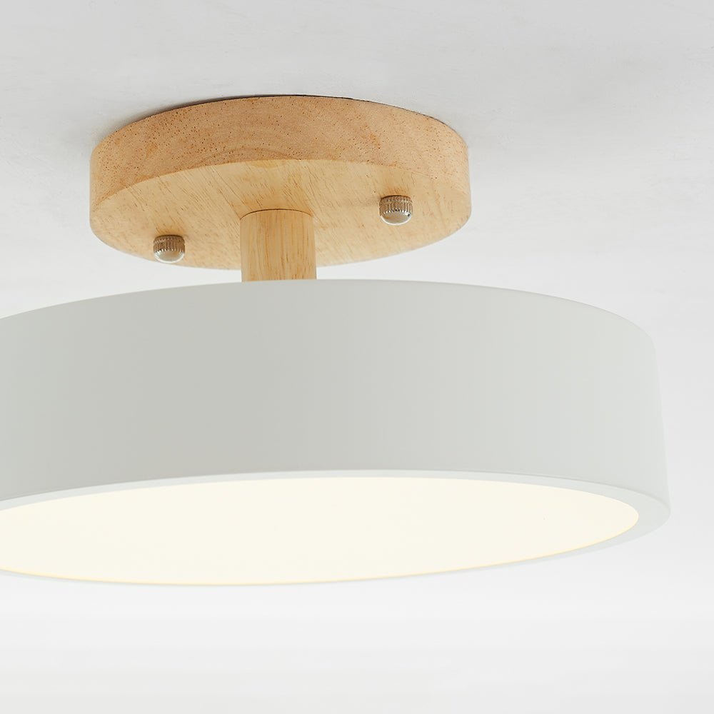 BoisLumineux – Plafonnier moderne en bois avec lumière LED intégrée