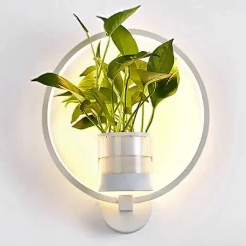 Applique murale design avec plante verte