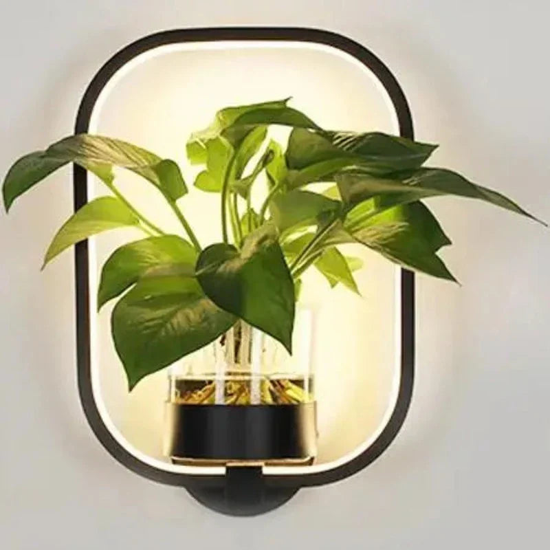 Applique murale design avec plante verte