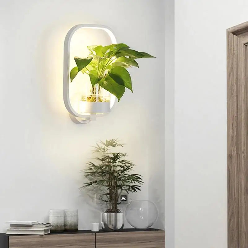 Applique murale design avec plante verte