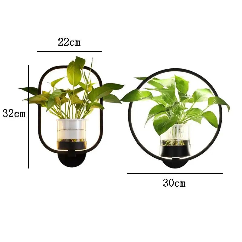 Applique murale design avec plante verte