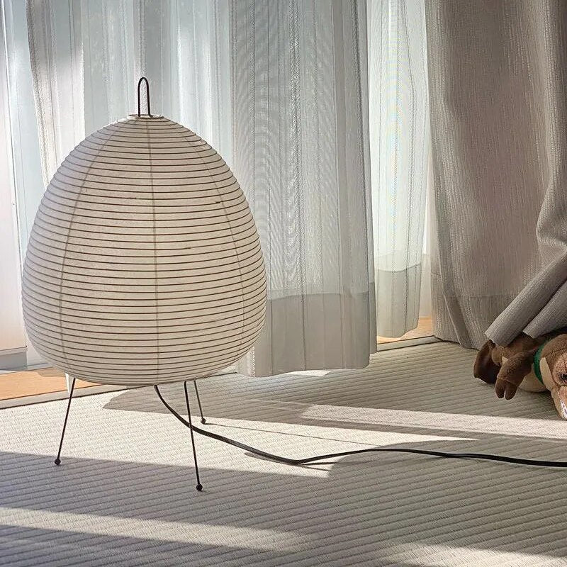 LueurZen – Lampadaire japonais en papier de riz traditionnel