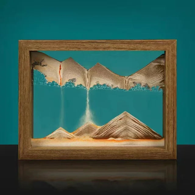Ornement artistique en sable mobile