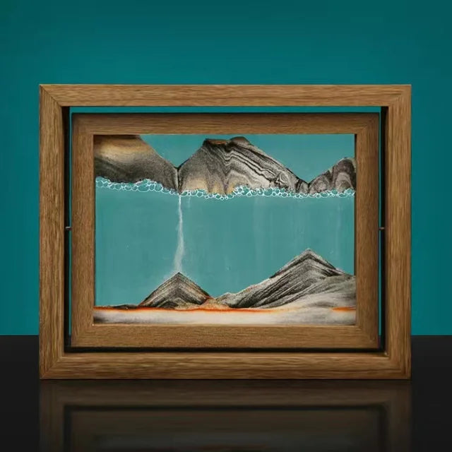 Ornement artistique en sable mobile