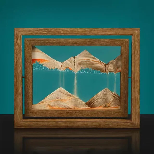 Ornement artistique en sable mobile