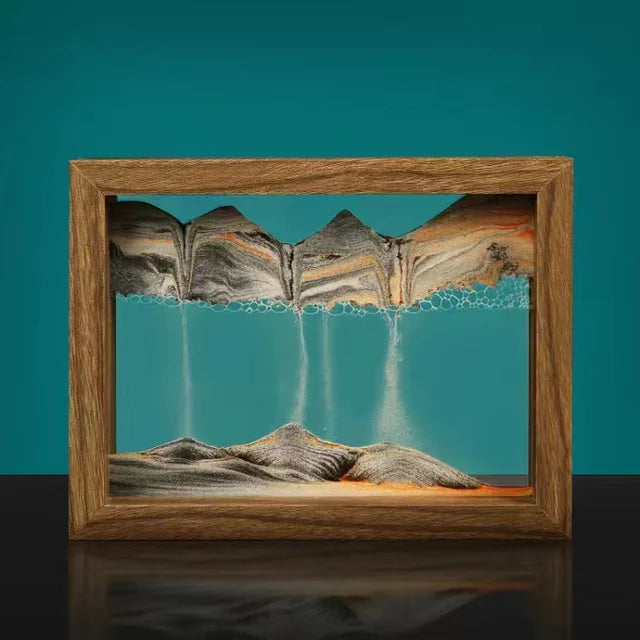 Ornement artistique en sable mobile