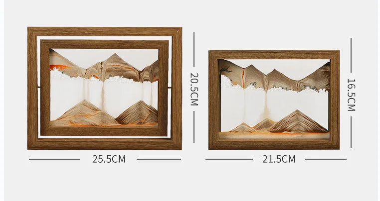 Ornement artistique en sable mobile