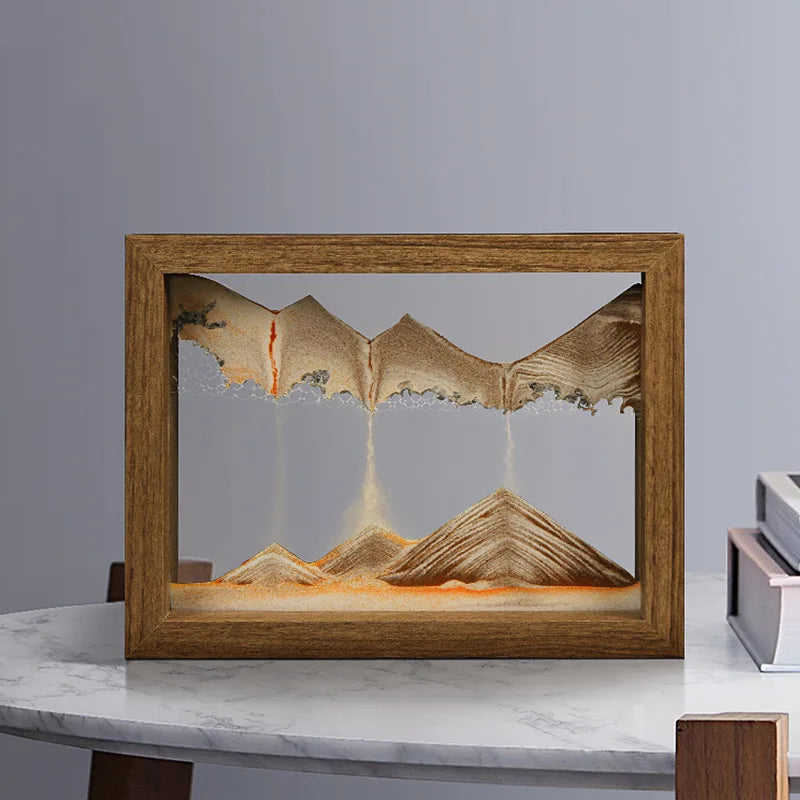 Ornement artistique en sable mobile