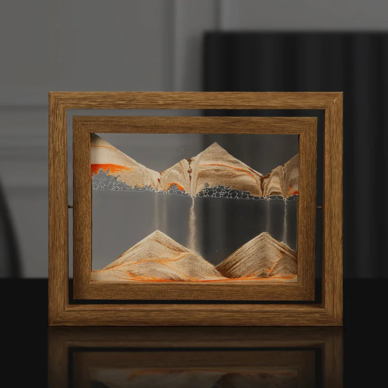 Ornement artistique en sable mobile