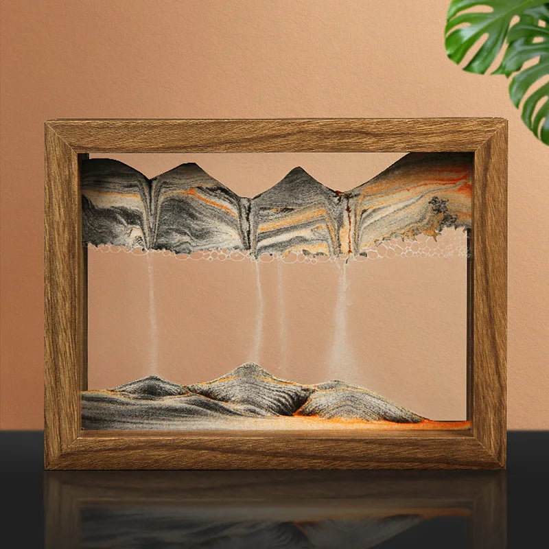 Ornement artistique en sable mobile