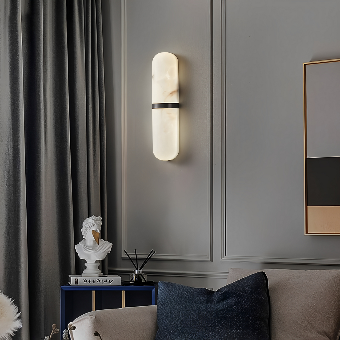 Serena – Applique avec design marbre en style luxe léger