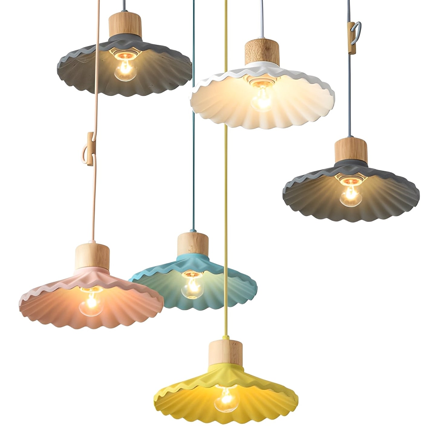 Alina – Lustre Moderne en Résine et Bois