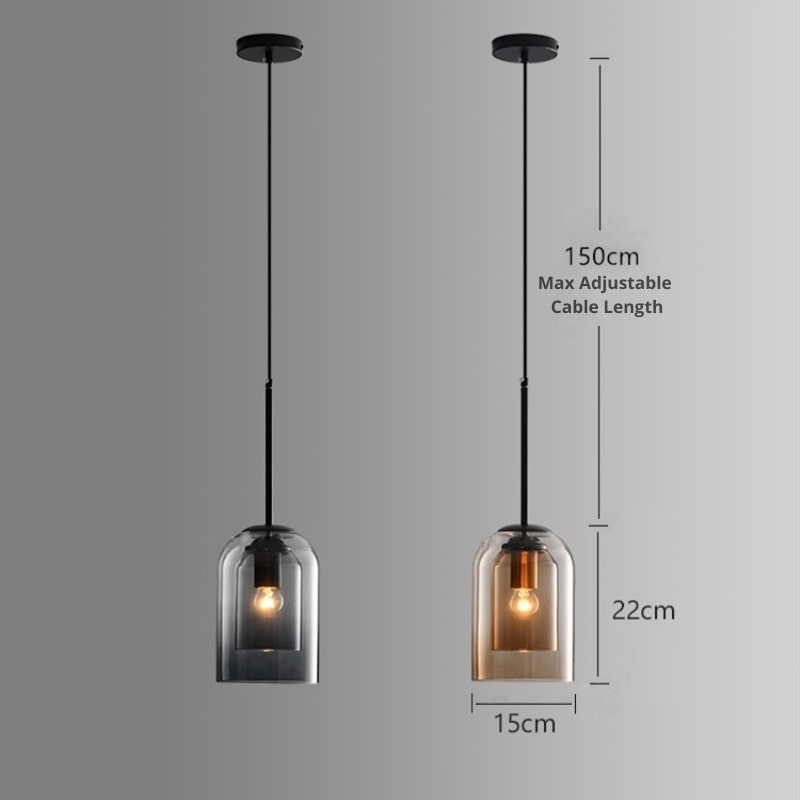 Hyun – Lustre en verre créatif au design rétro