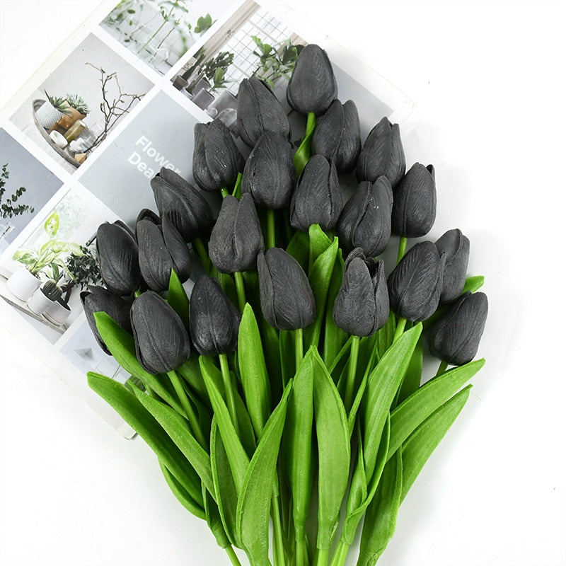 Bouquet de tulipes artificielles au rendu naturel
