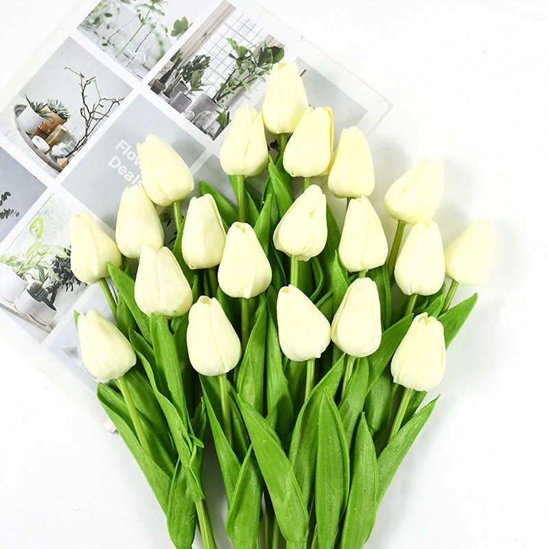 Bouquet de tulipes artificielles au rendu naturel