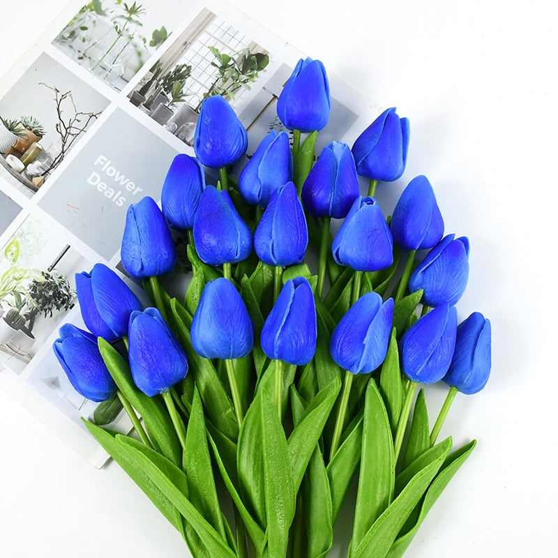 Bouquet de tulipes artificielles au rendu naturel