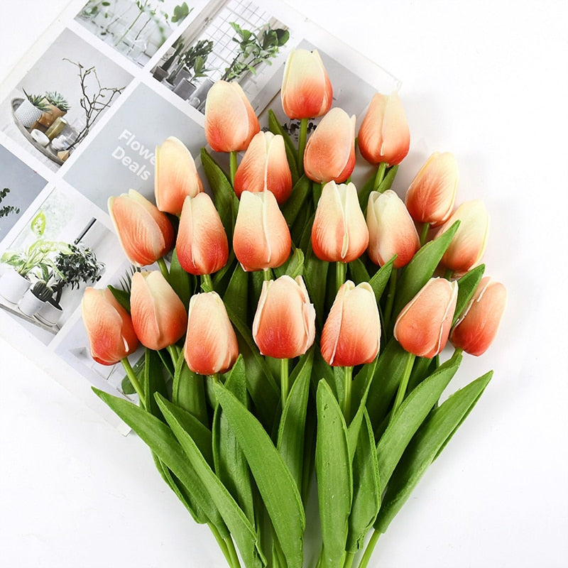 Bouquet de tulipes artificielles au rendu naturel