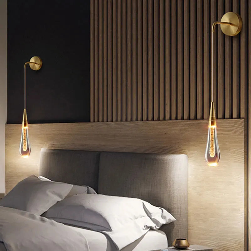 Norie – Applique murale en cristal avec LED pour accents luxueux