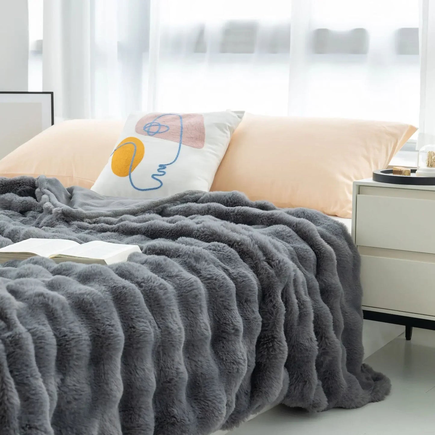 Couverture polaire douce et confortable en fourrure