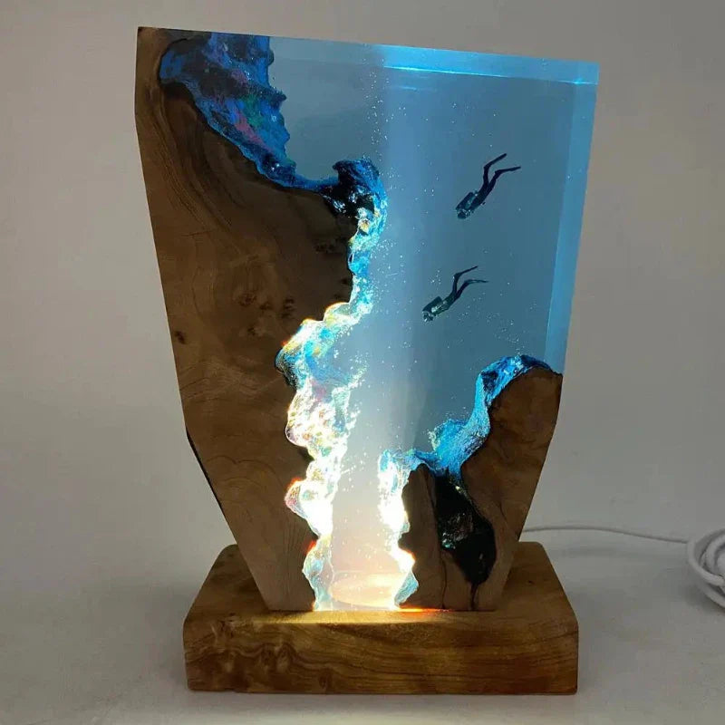 Aqualis – Lampe de table design karst océan pour moments marins élégants