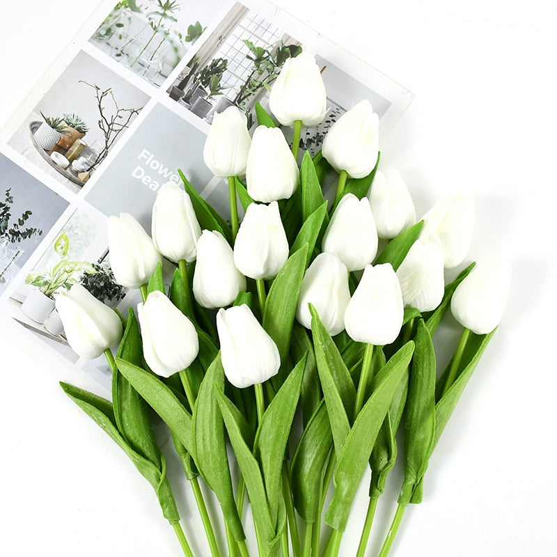 Bouquet de tulipes artificielles au rendu naturel