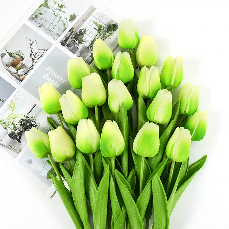 Bouquet de tulipes artificielles au rendu naturel