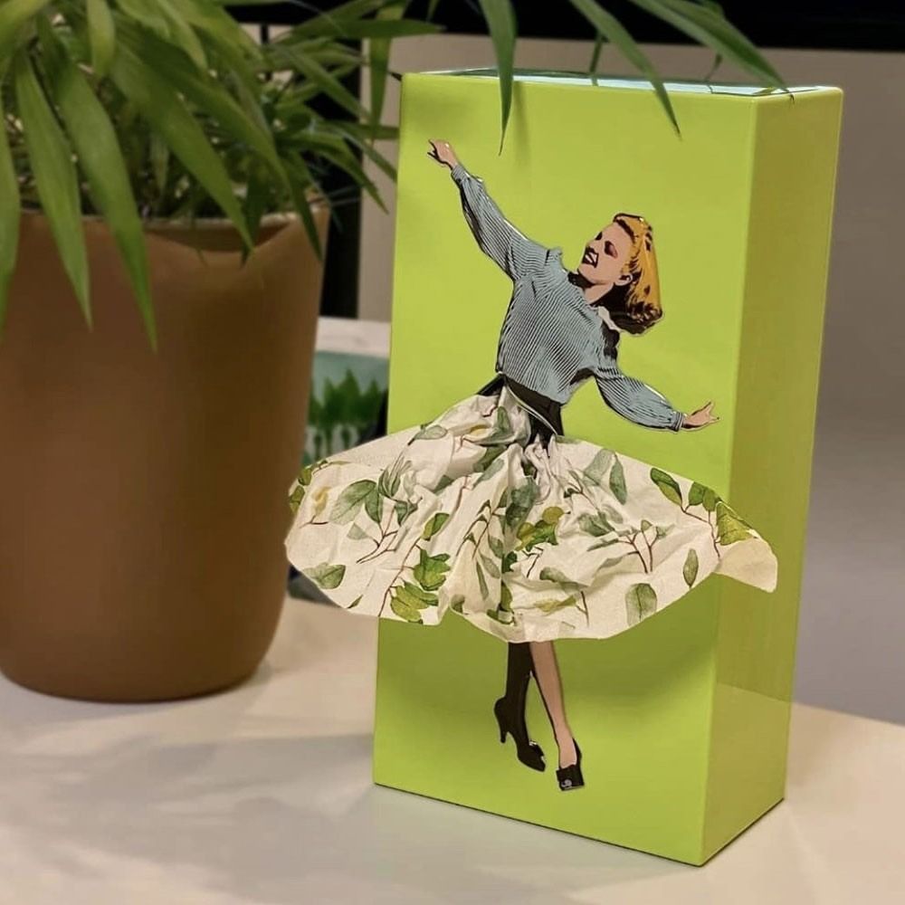 Distributeur de mouchoirs Jupe flottante – Design original et raffiné