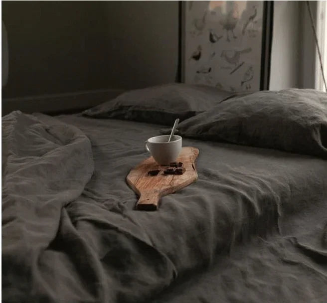Drap-housse en lin et coton respirant