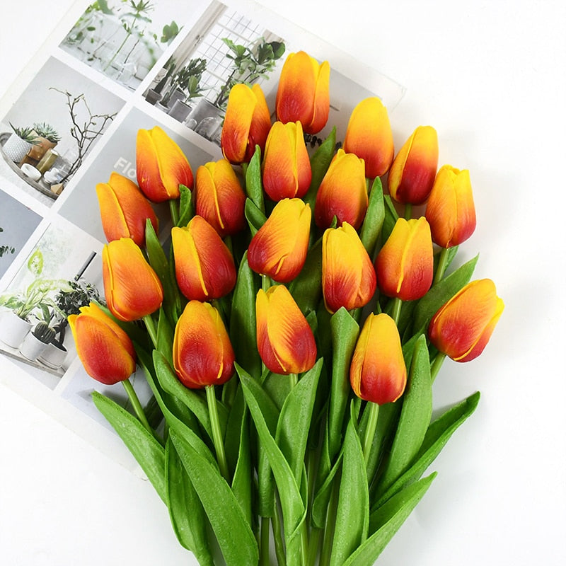 Bouquet de tulipes artificielles au rendu naturel