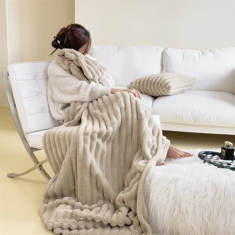 VeloursDeLapin - Couverture en Polaire Ultra-Douce