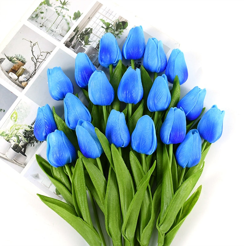 Bouquet de tulipes artificielles au rendu naturel