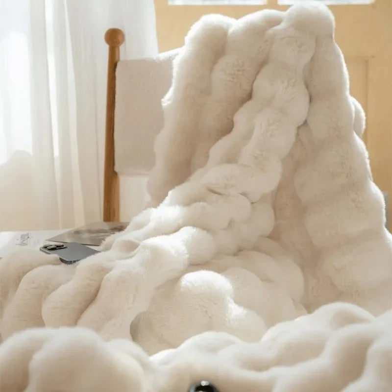 Couverture polaire douce et confortable en fourrure