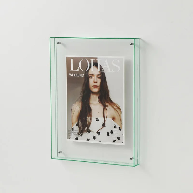 Cadre photo en acrylique transparent – Effet flottant moderne